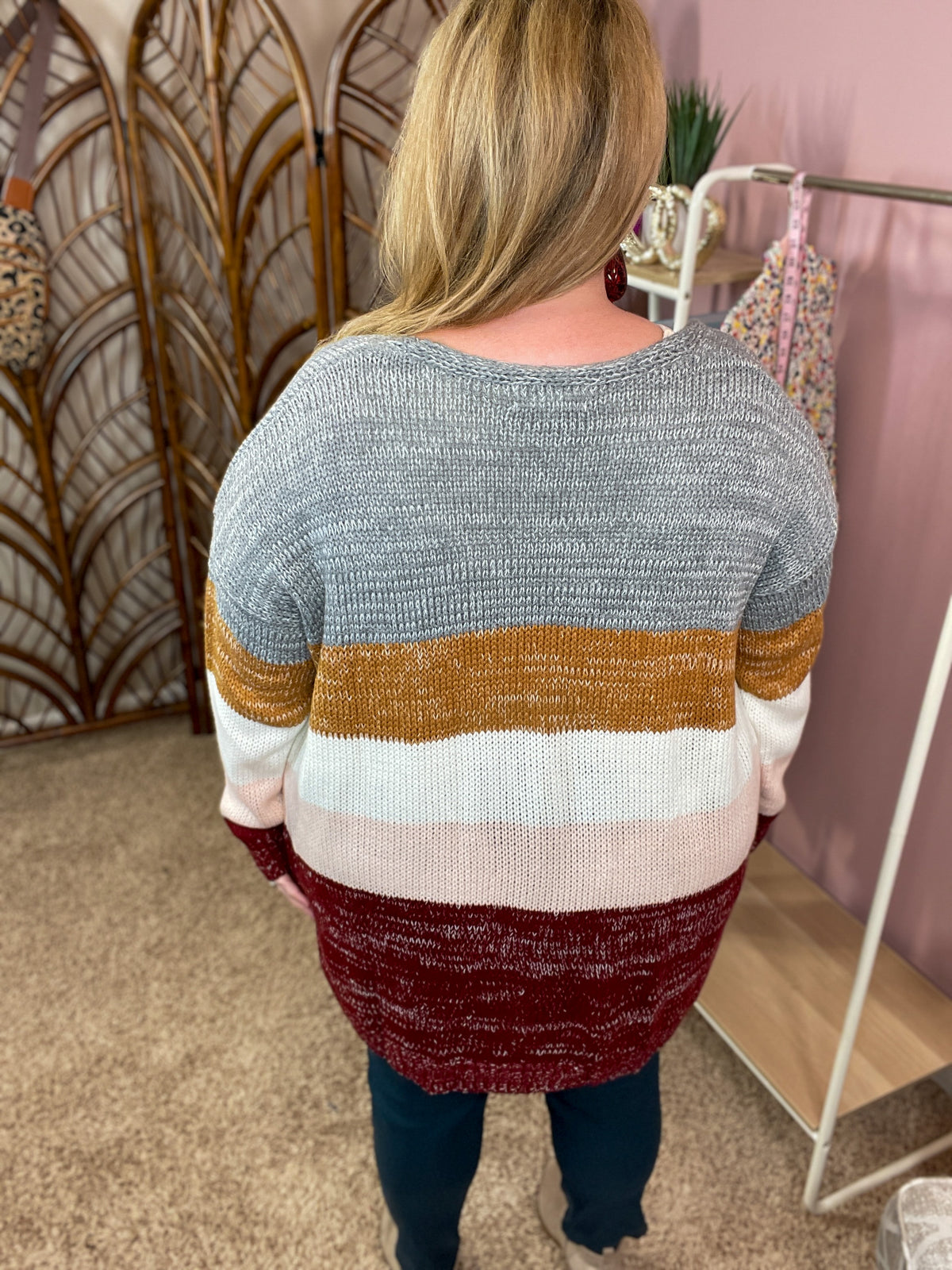 Love the Moment Colorblock Knit Cardigan