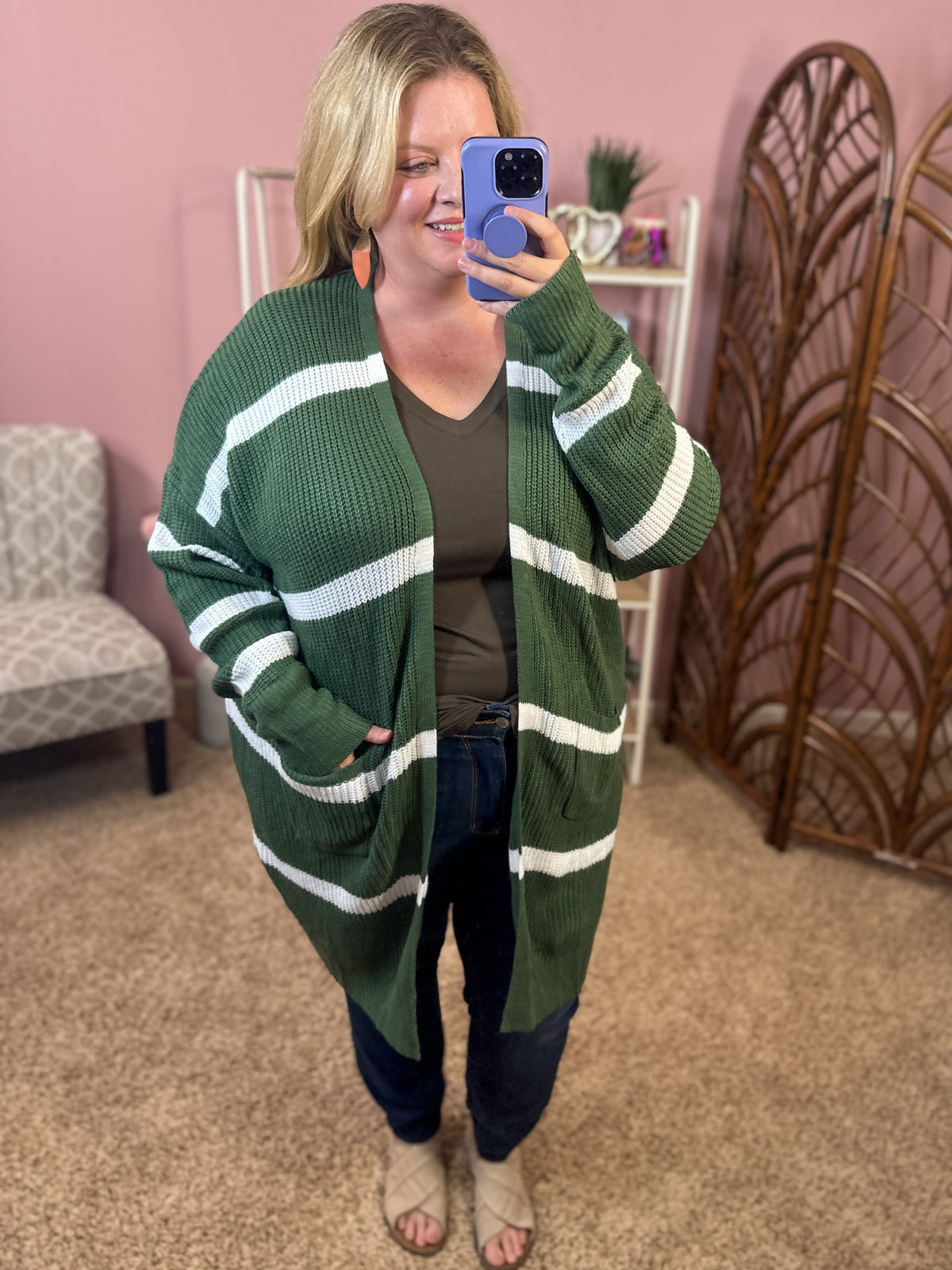 Never Ending Joy Knit Cardigan - Hunter