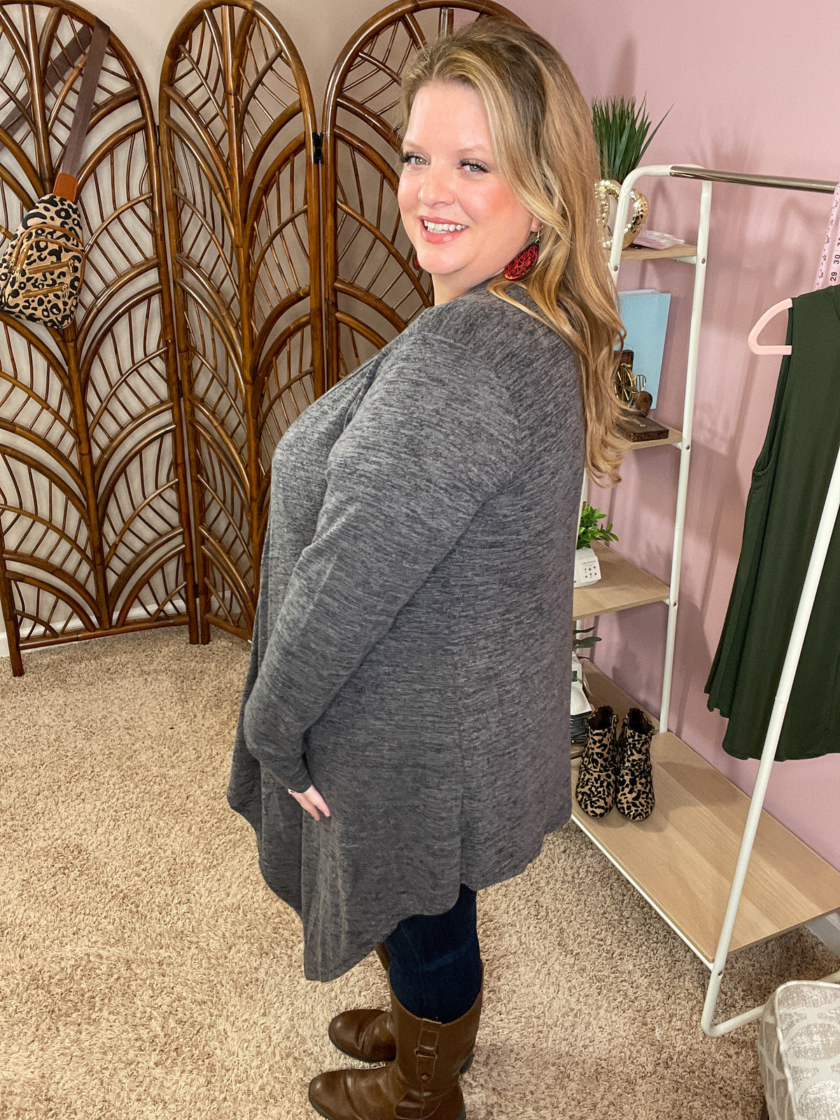 We Were Dancing Knit Cardigan - Charcoal