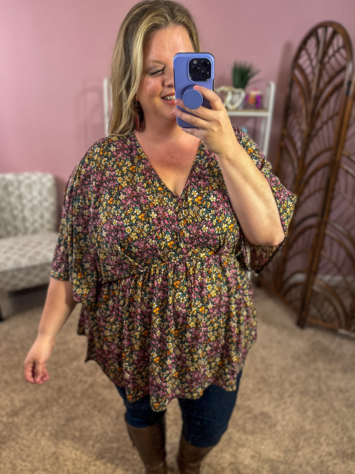 Be a Dreamer Dolman Peplum Top - Pretty Ditzy