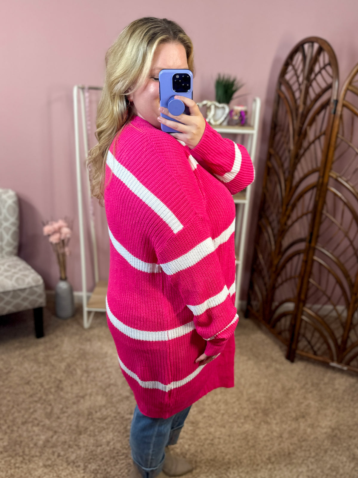 Never Ending Joy Knit Cardigan - Pink