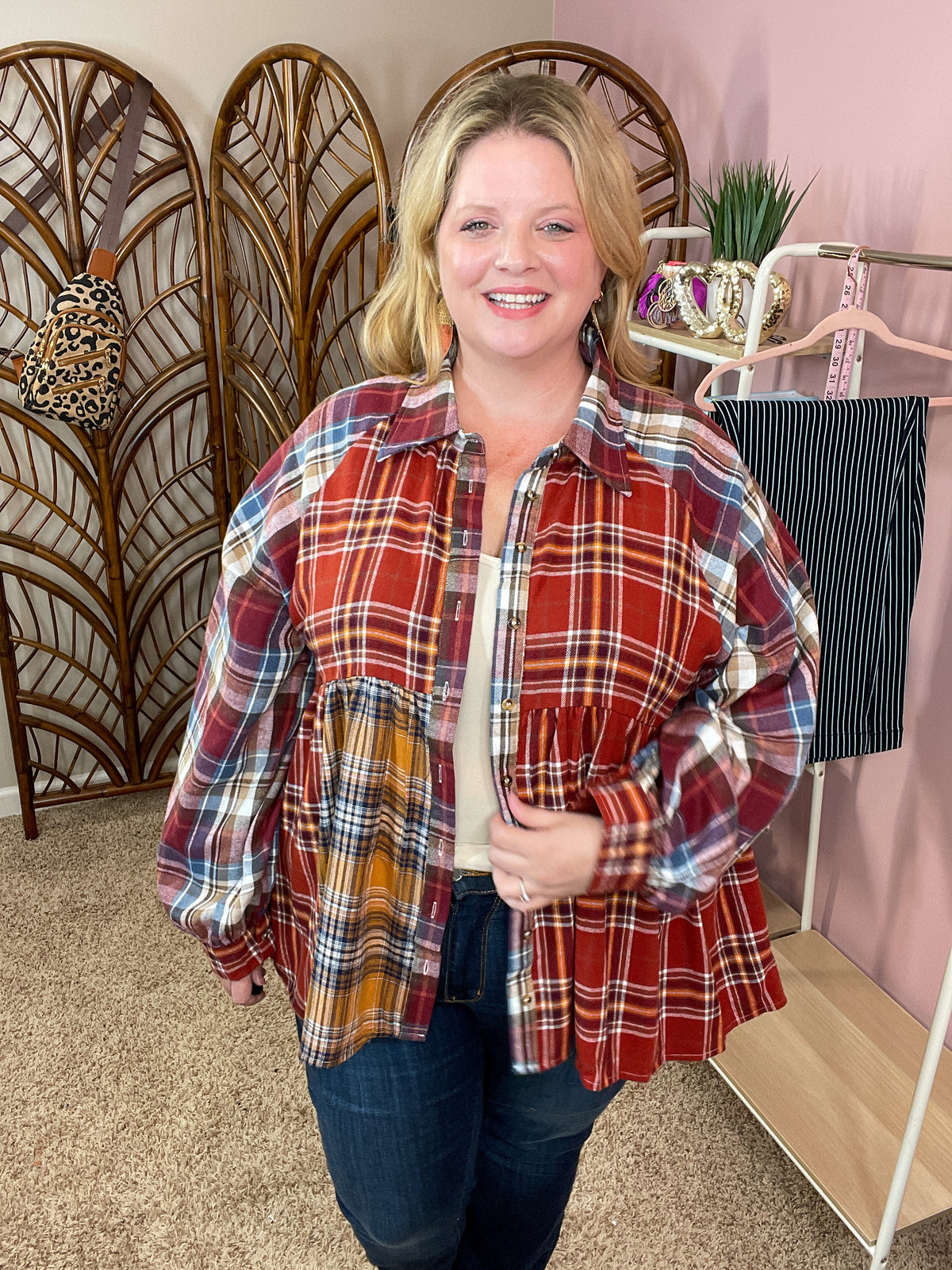 Sewn Together Flannel Top