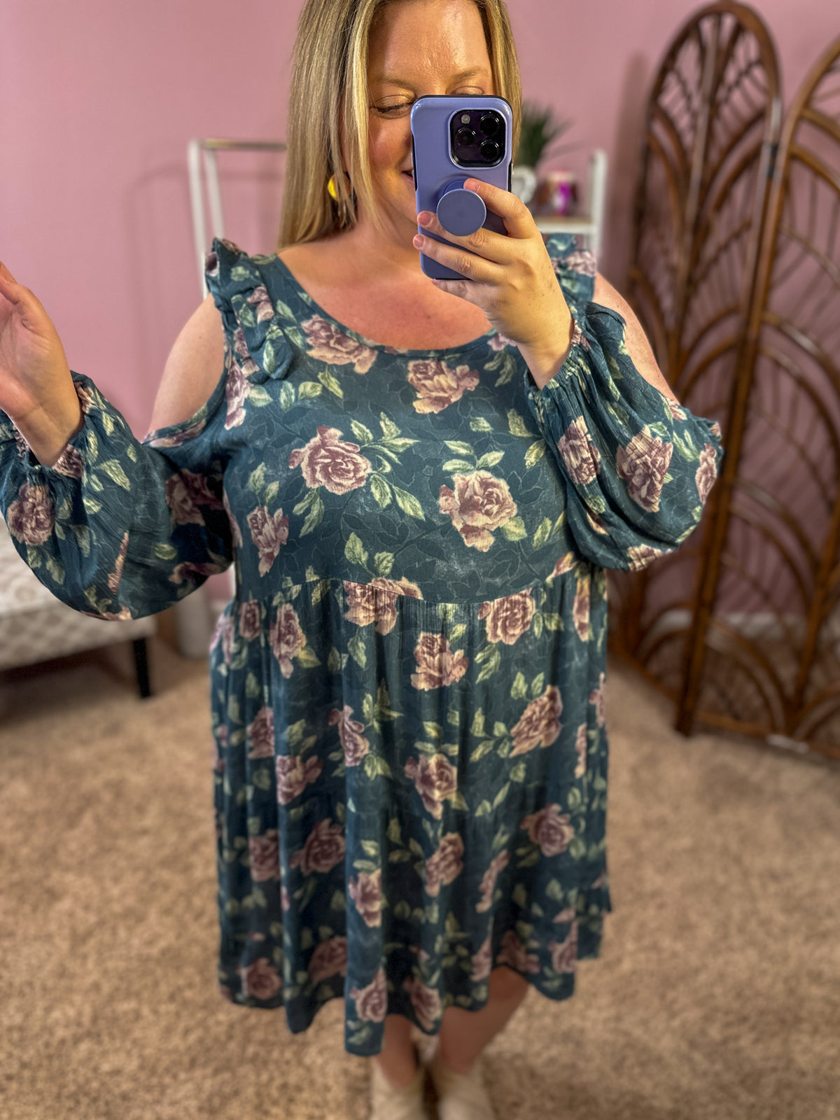 Humor Me Dress - Teal