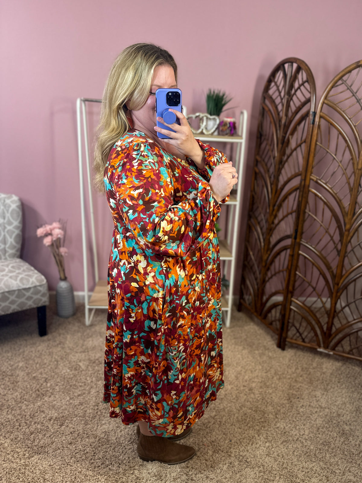 Colors of Change Midi Babydoll Dress