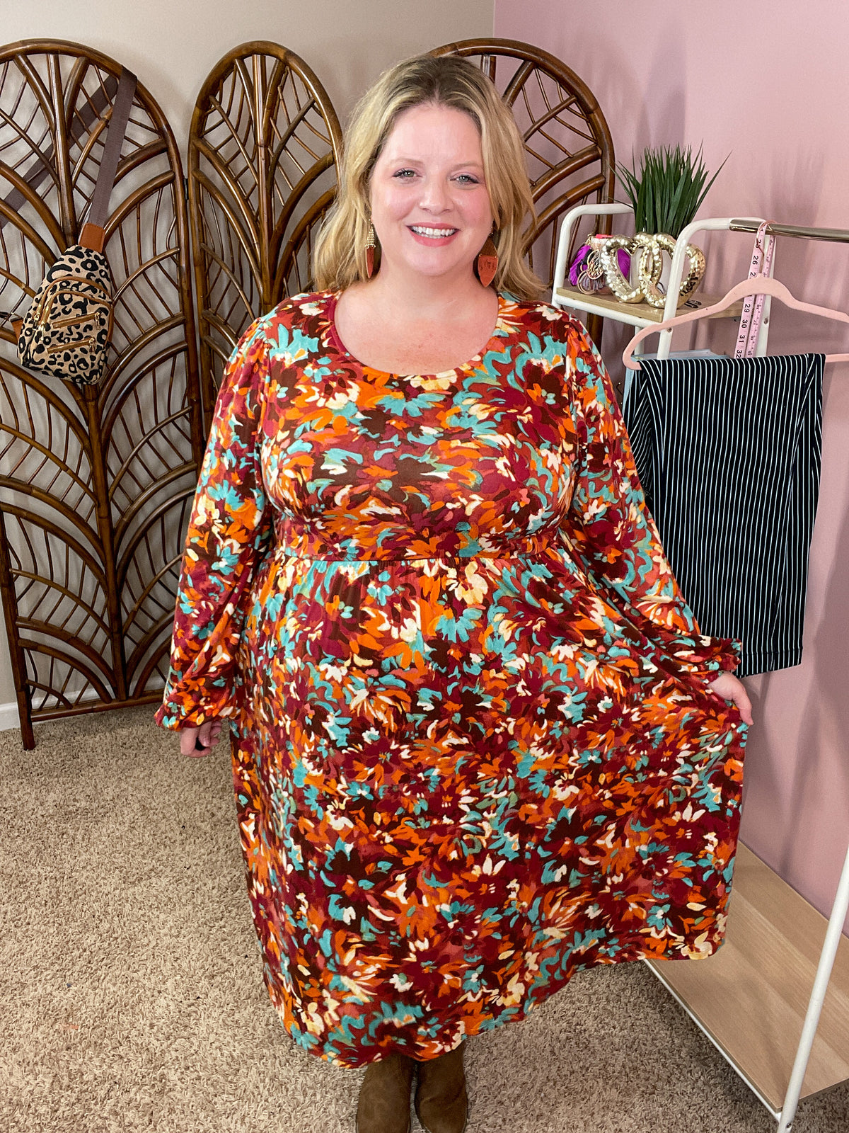 Colors of Change Midi Babydoll Dress