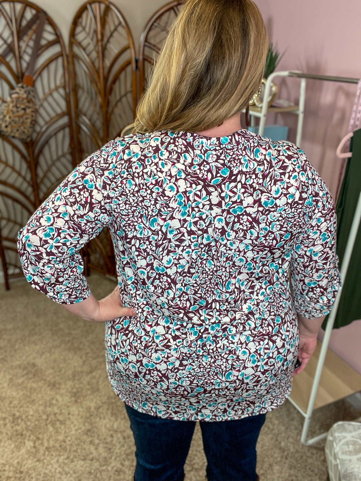 Always a Sure Thing Top - Plum/Blue
