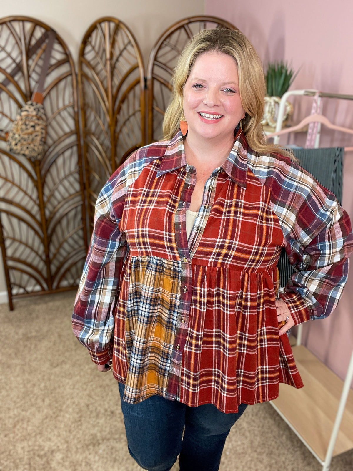 Sewn Together Flannel Top