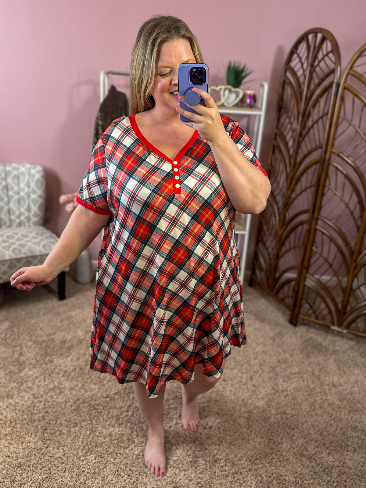 Tis the Season Nightgown - Plaid