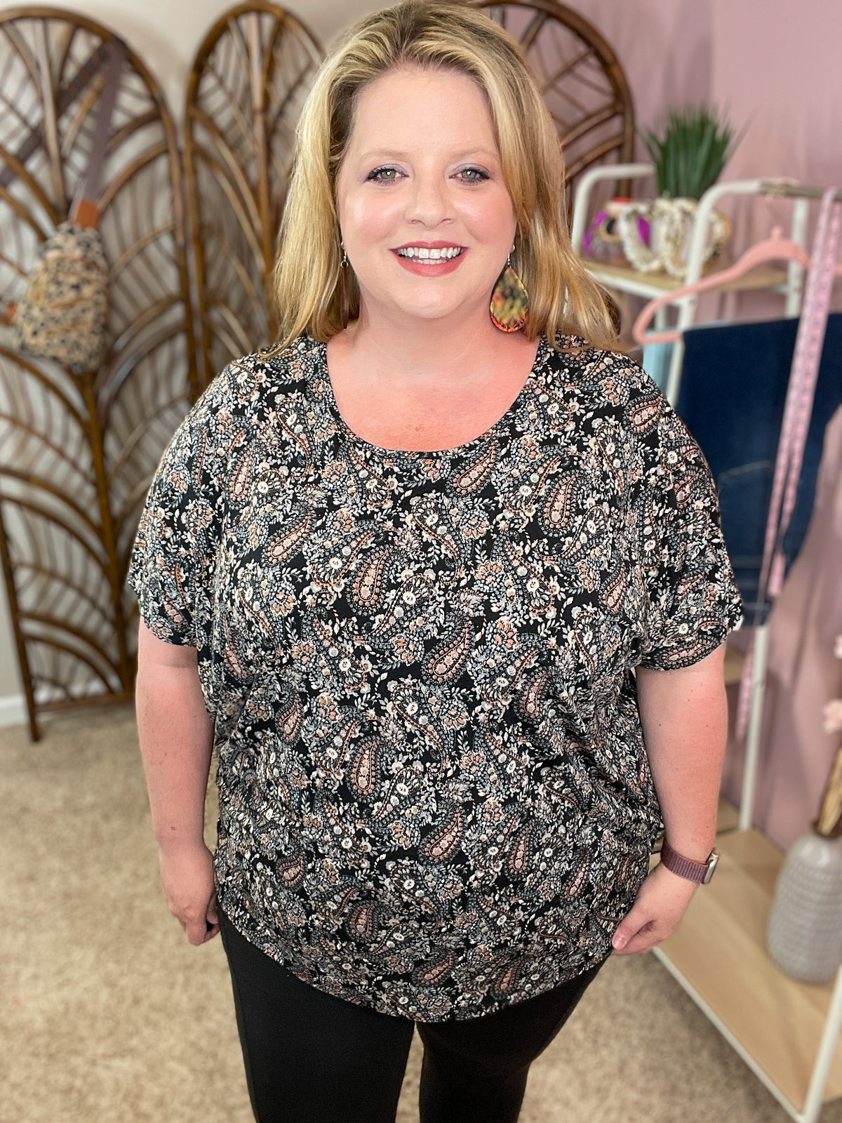 Keep Your Composure Dolman Top - Black