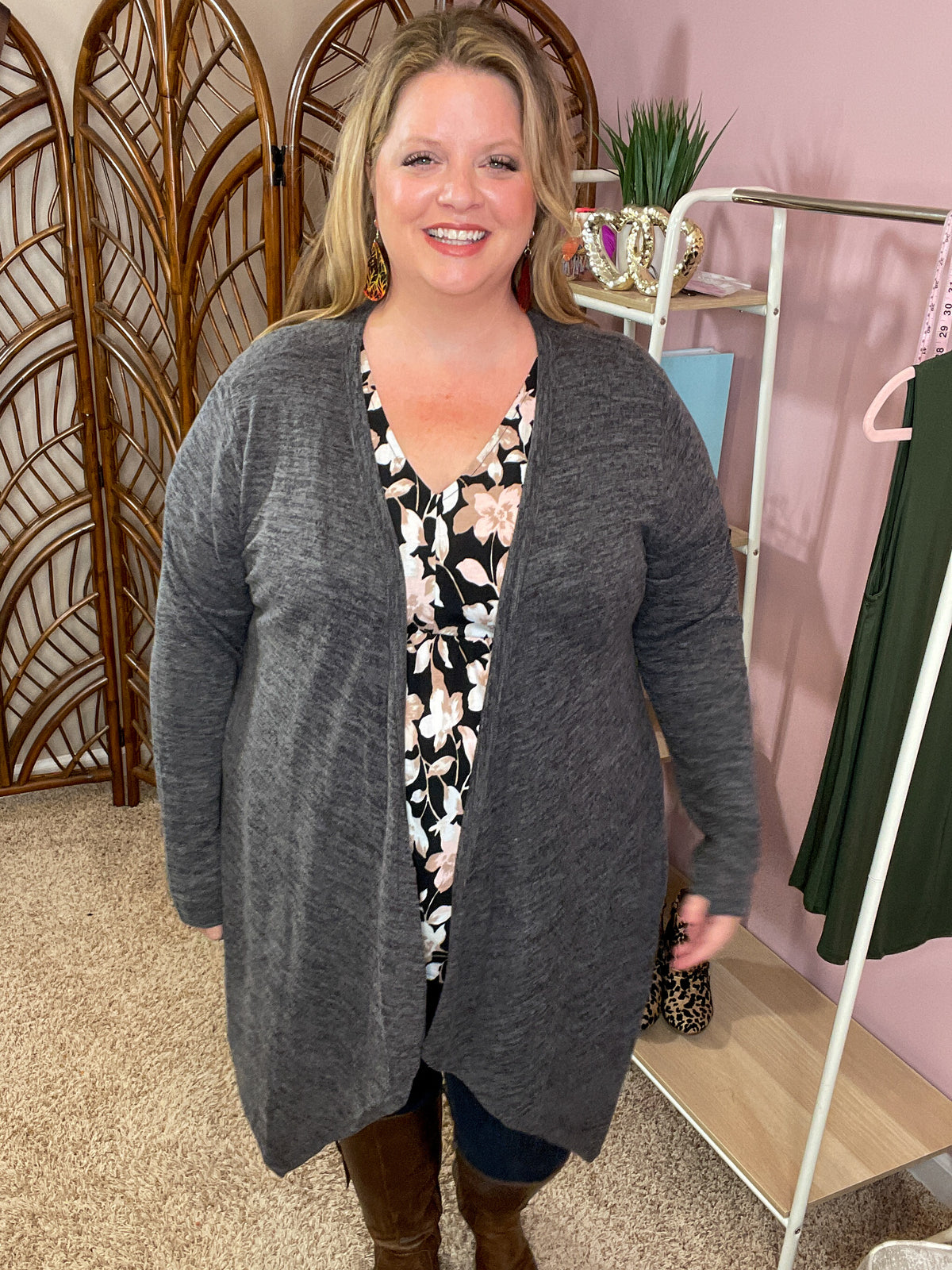 We Were Dancing Knit Cardigan - Charcoal