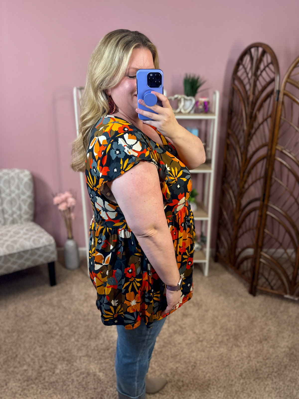 Have it My Way Babydoll Top - Fall Florals