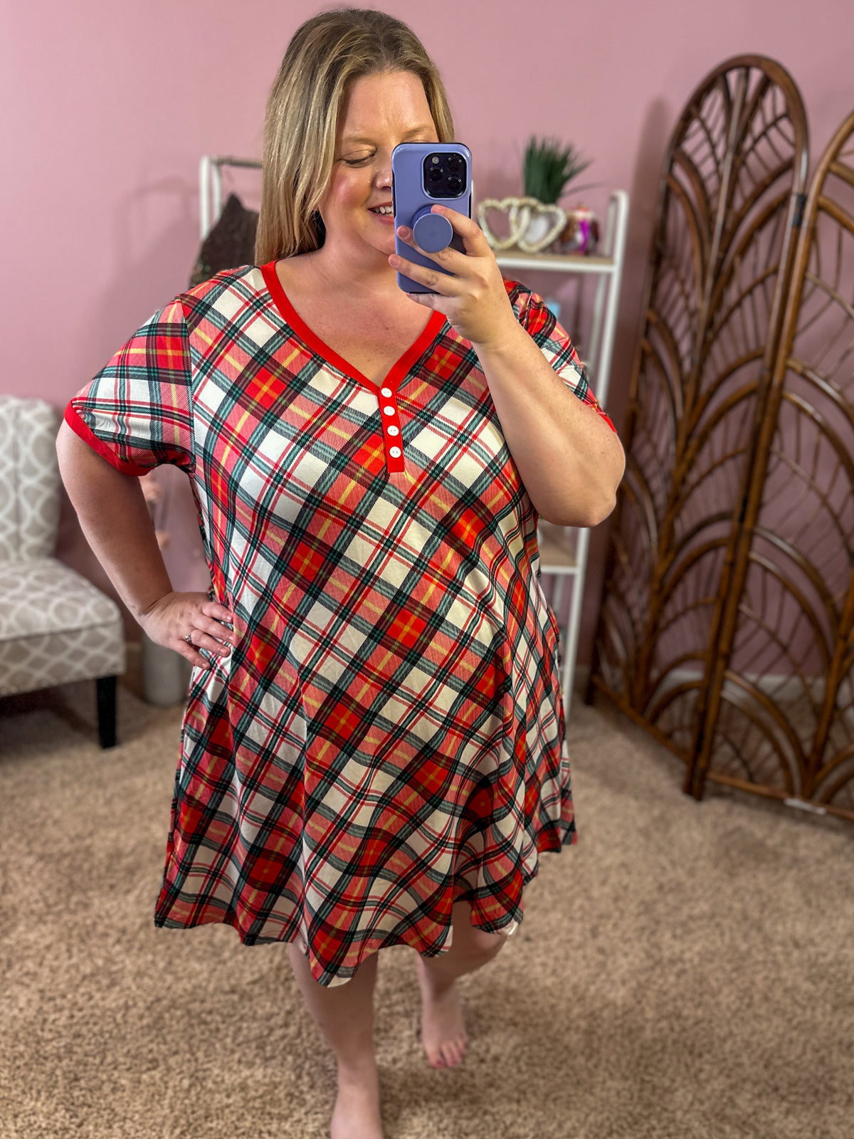 Tis the Season Nightgown - Plaid