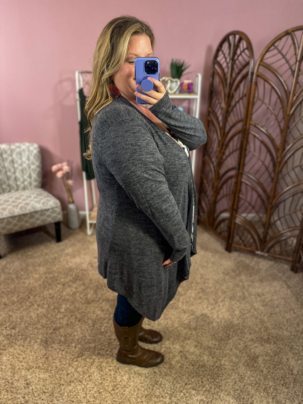 We Were Dancing Knit Cardigan - Charcoal