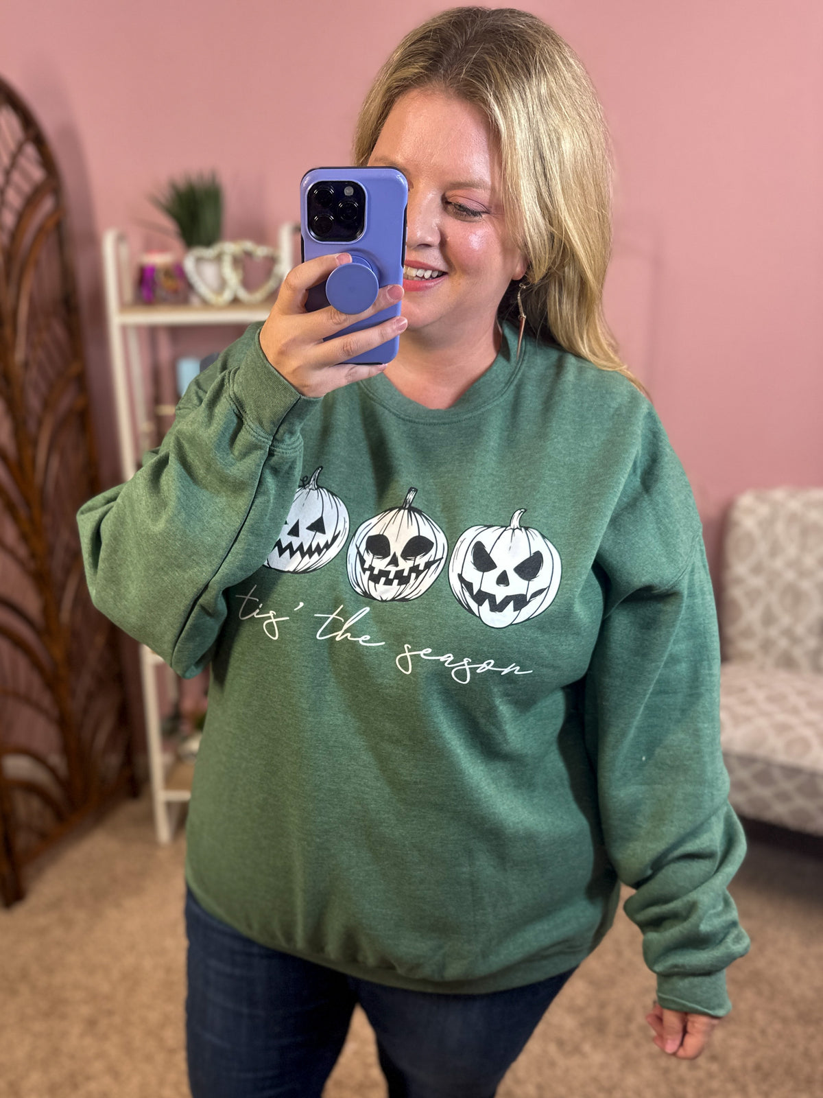 Tis the Season Pumpkin Graphic Sweatshirt