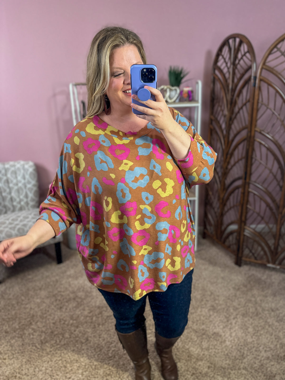 Not What You Think Dolman Top - Brown