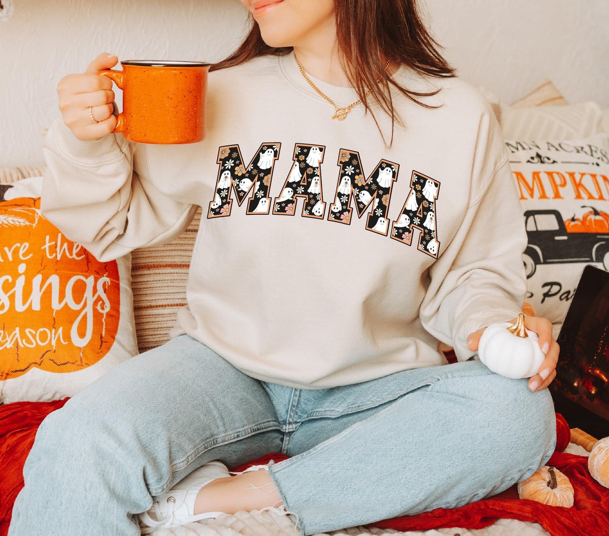 Mama Halloween Graphic Sweatshirt