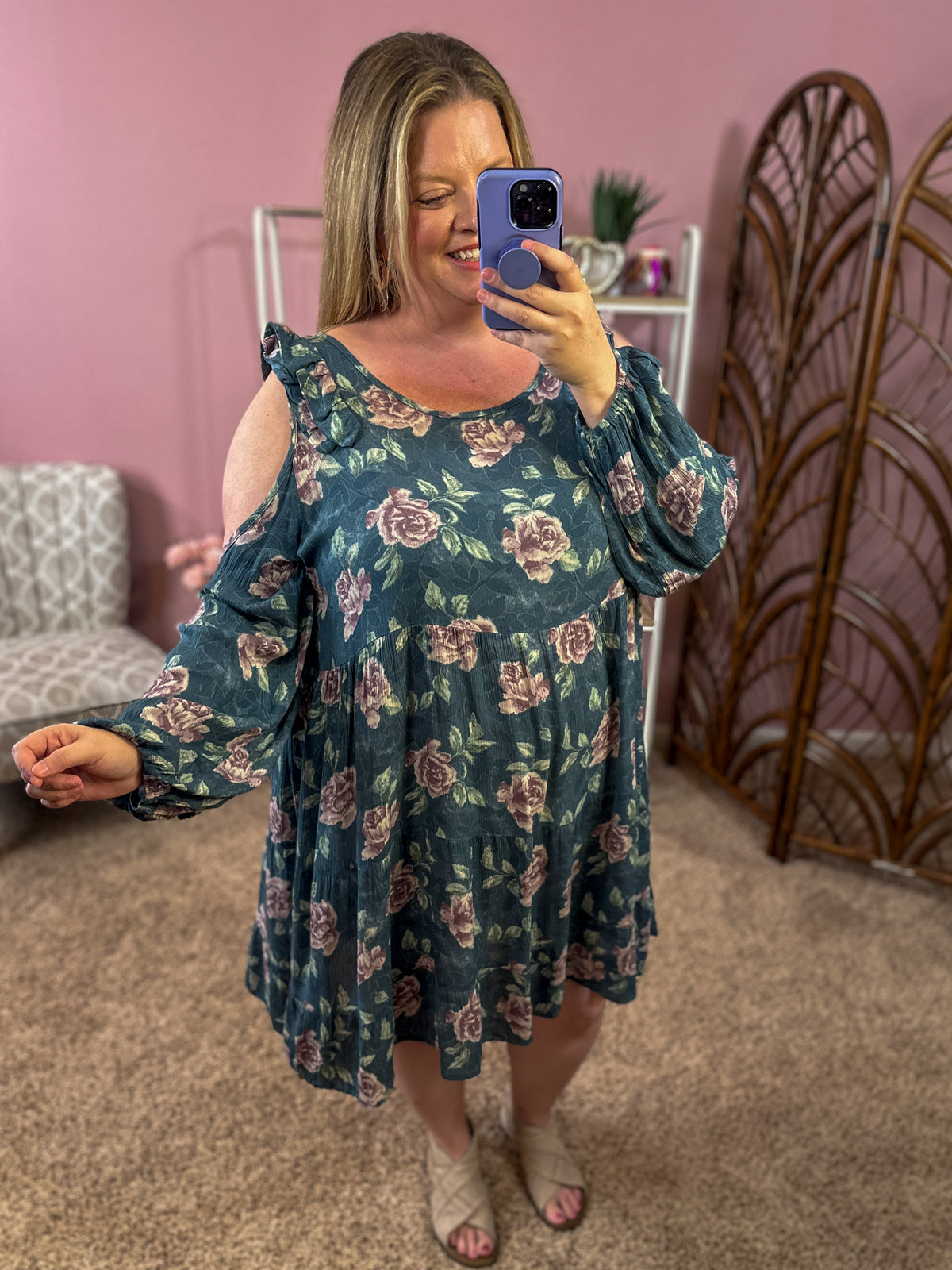 Humor Me Dress - Teal