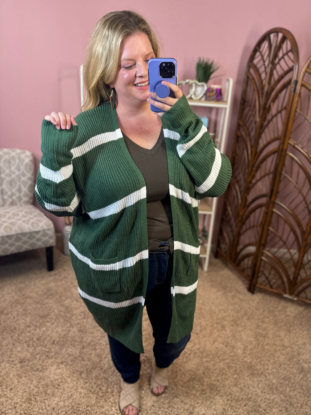 Never Ending Joy Knit Cardigan - Hunter