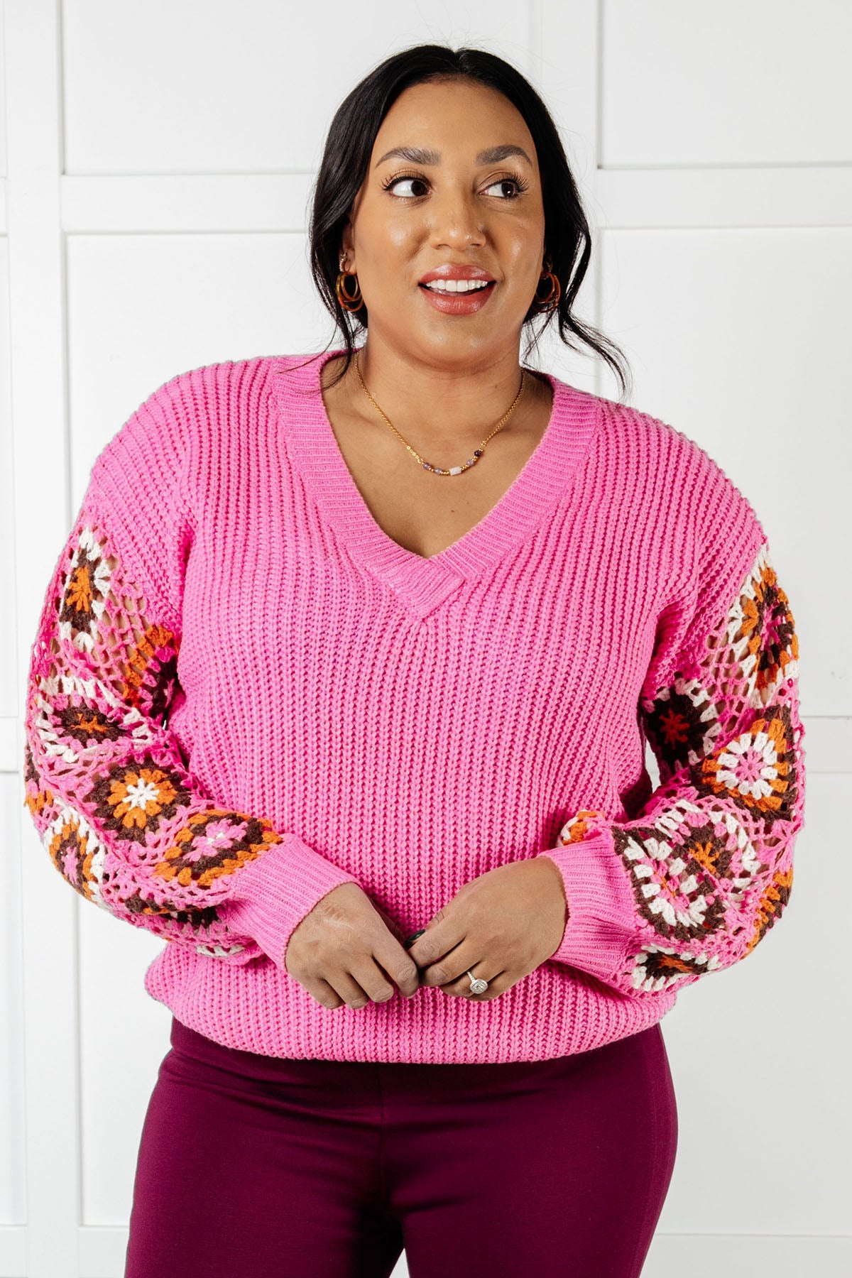 Can&#39;t Stop this Feeling V-Neck Knit Sweater