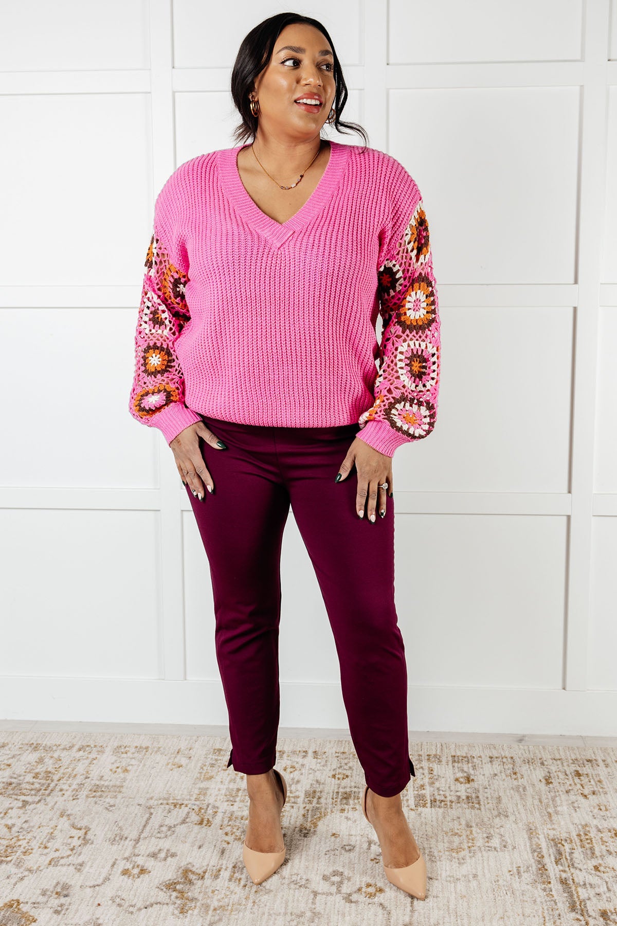 Can&#39;t Stop this Feeling V-Neck Knit Sweater