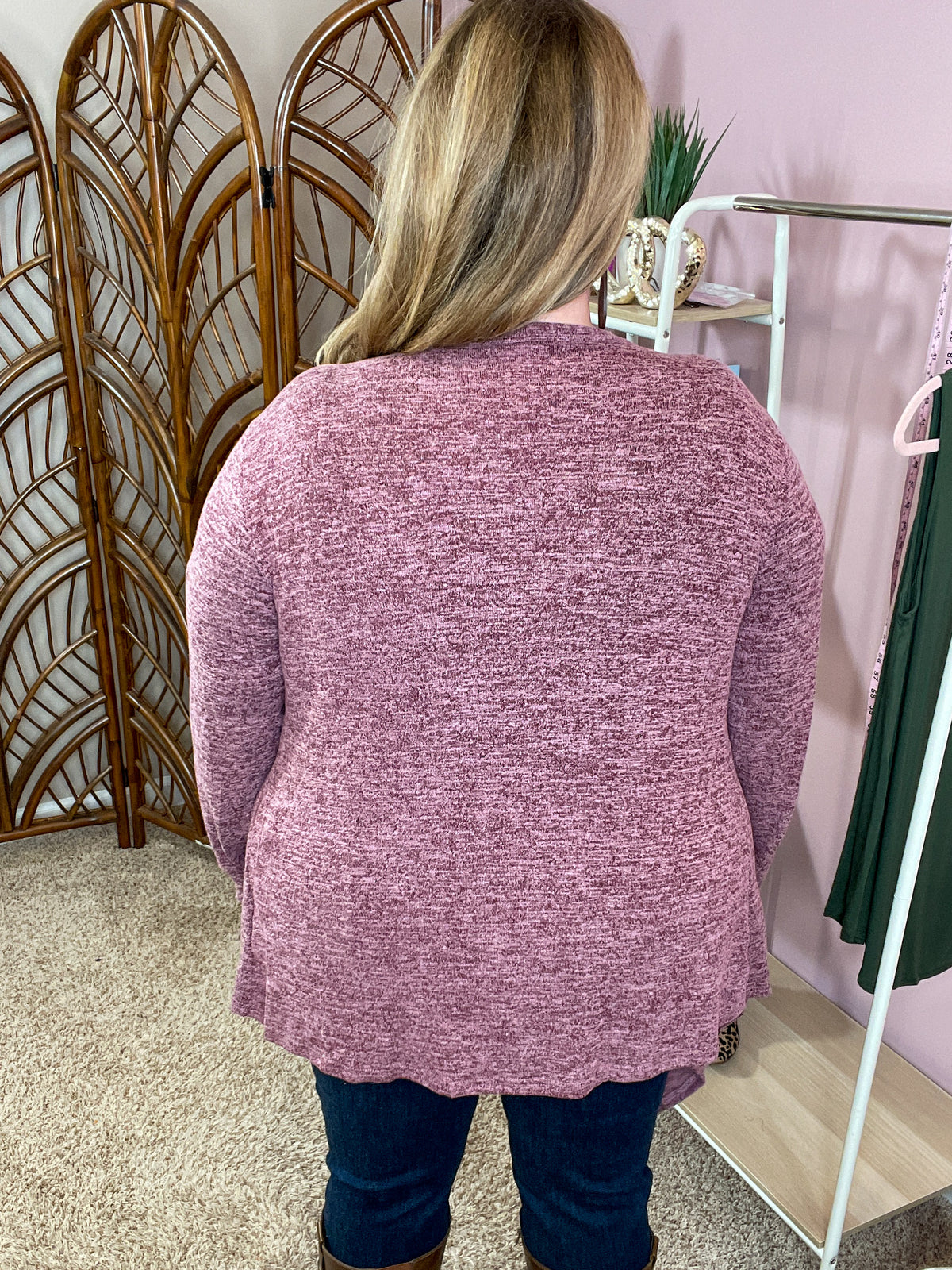 We Were Dancing Knit Cardigan - Muted Maroon