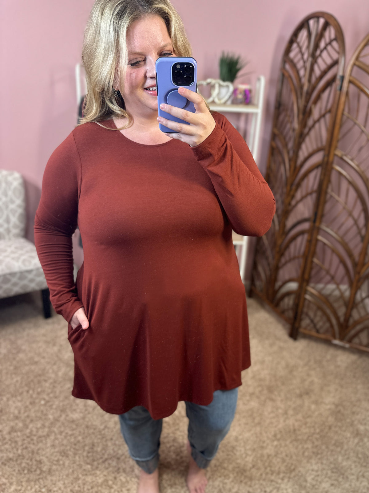 Perfect Days Premium Long Sleeve Pocket Tunic - Multiple Colors!