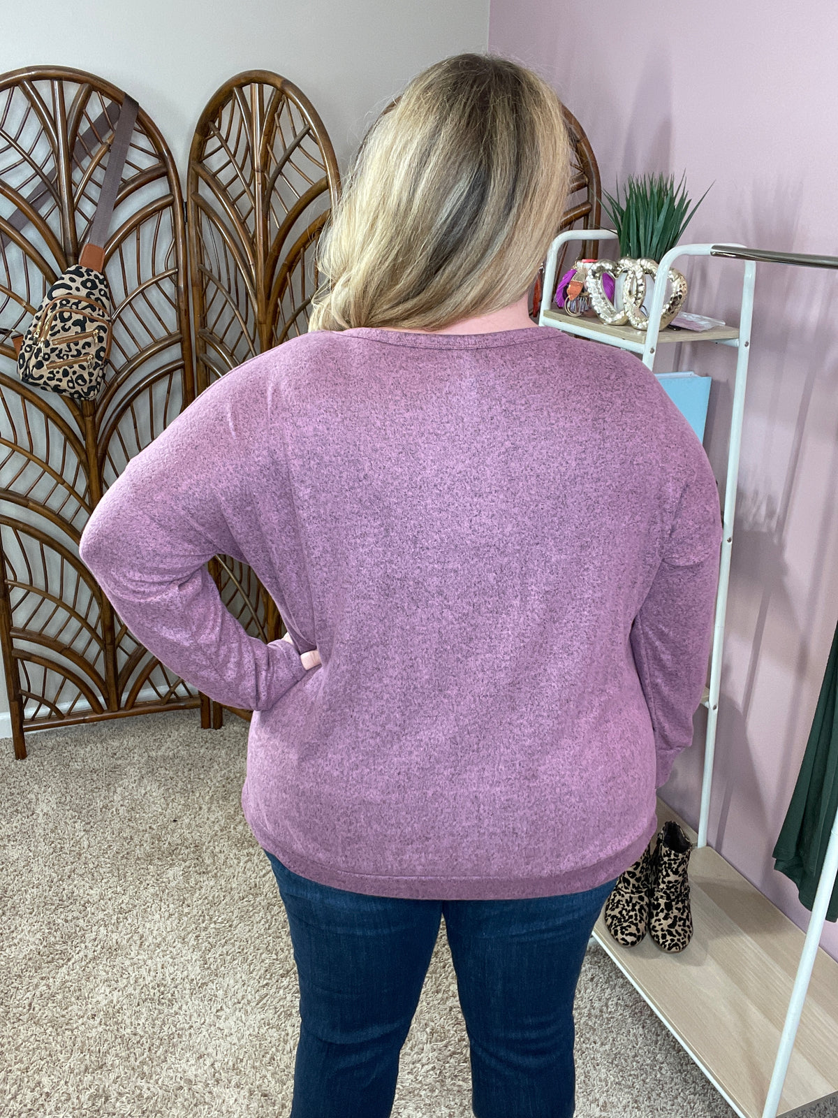 Take Me to the Weekend Pullover - Eggplant