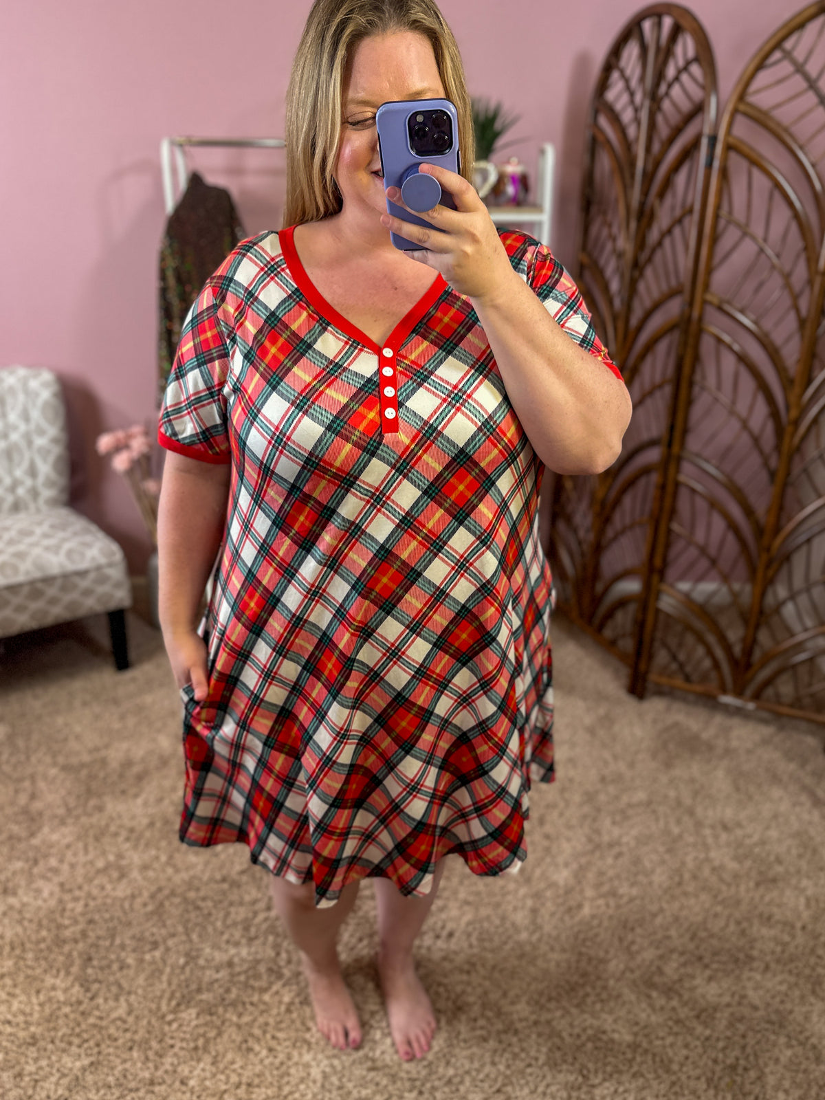 Tis the Season Nightgown - Plaid