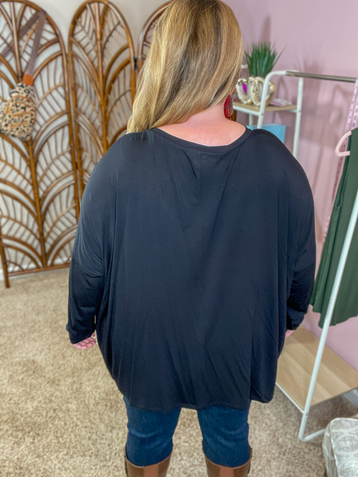 Comforts of Fall Slouchy Top - Black