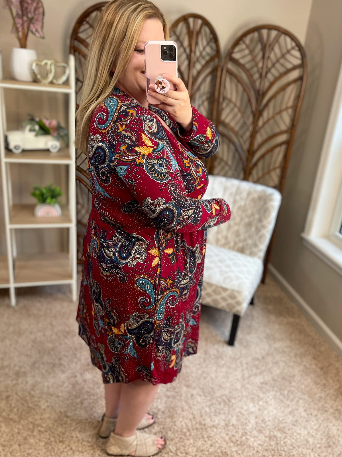 Galaxies Near and Far Dress w/Pockets - Burgundy - Restocked!