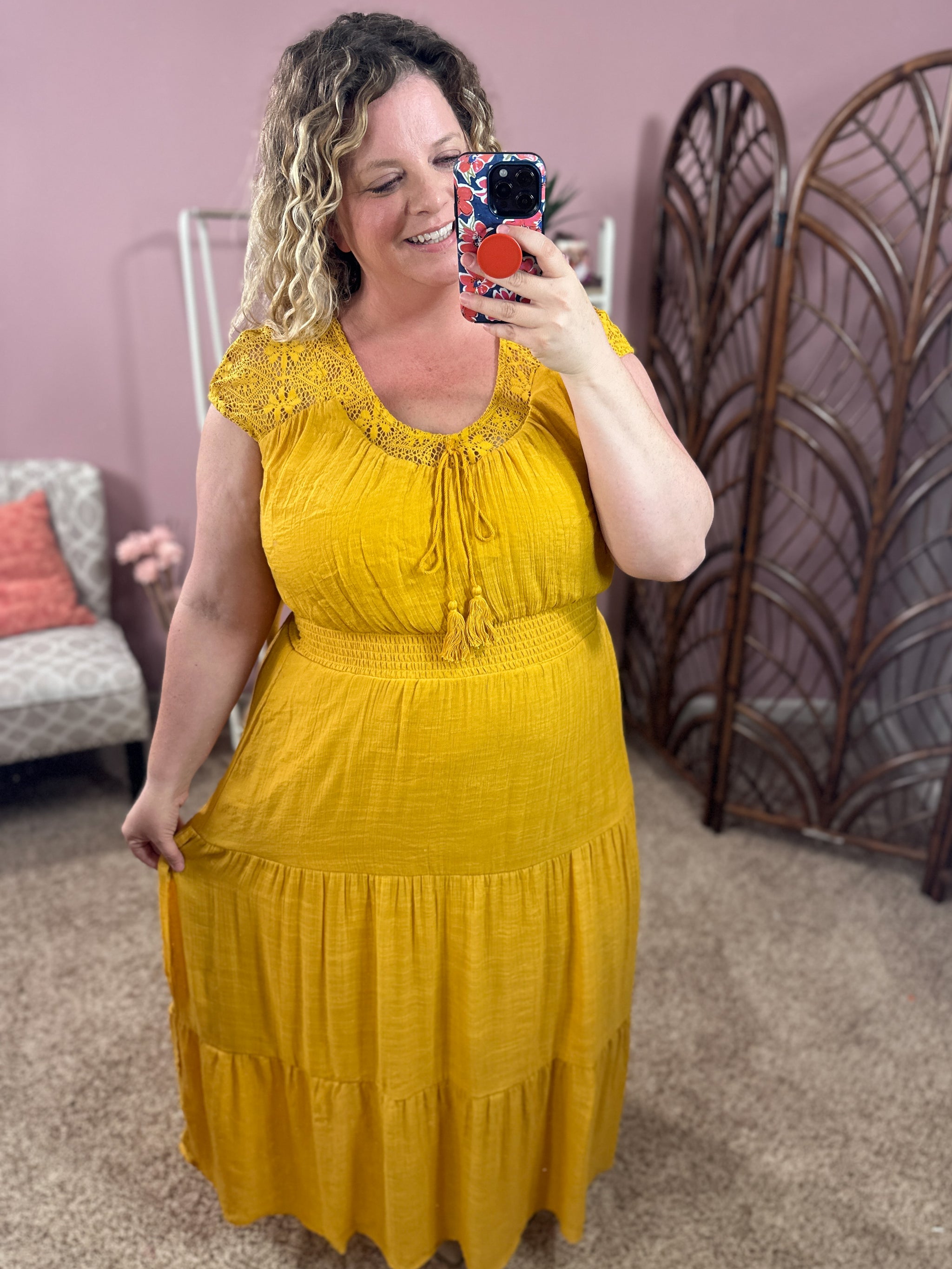 Mustard yellow maxi dress plus size clearance