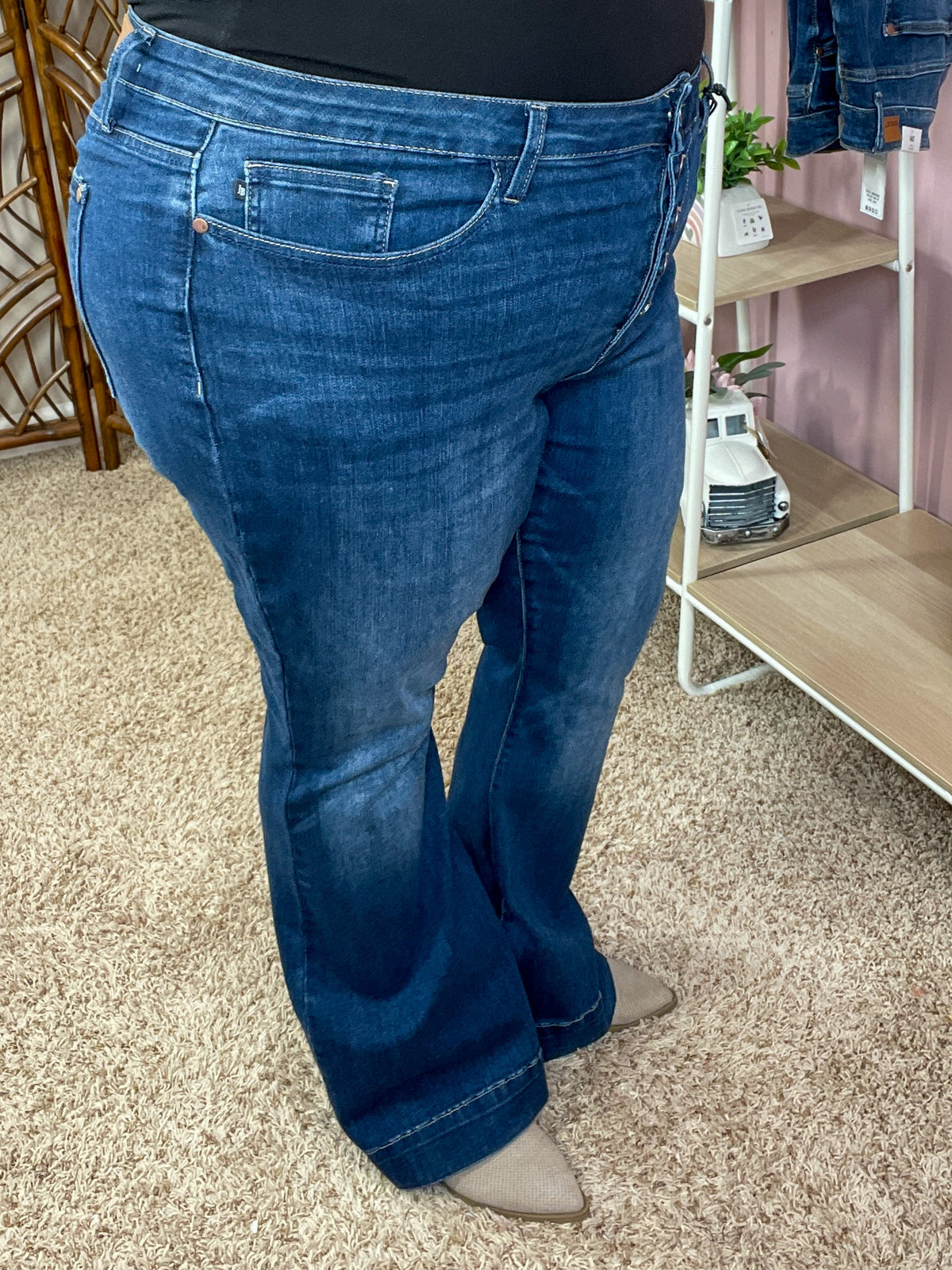 It Was a Setup High Waist Button Fly Trouser - Judy Blue