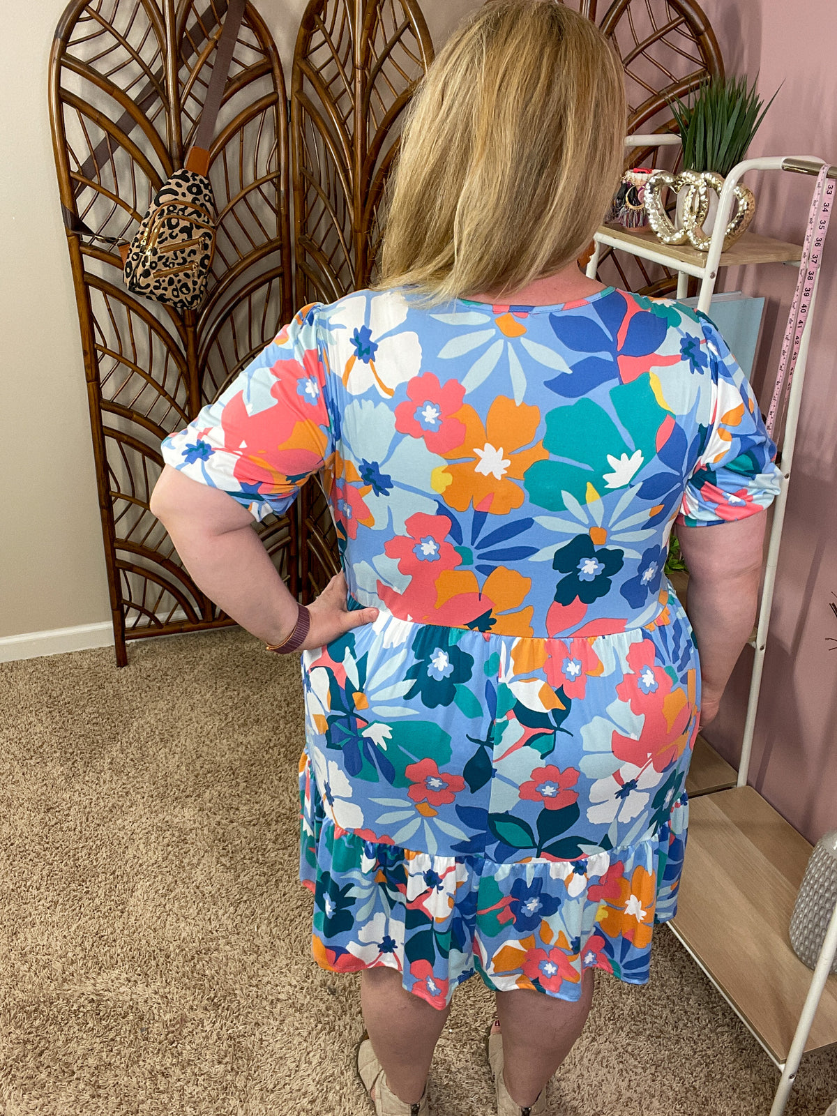 Find the Real Thing Tiered Dress - Soft Blue