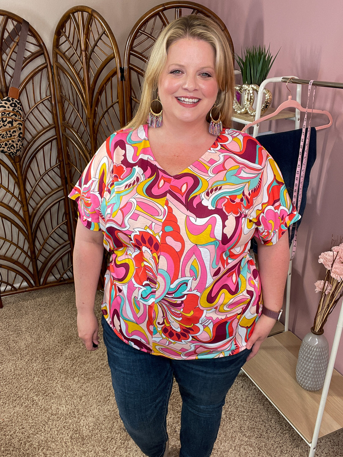 So It Seems Top - Groovy Print