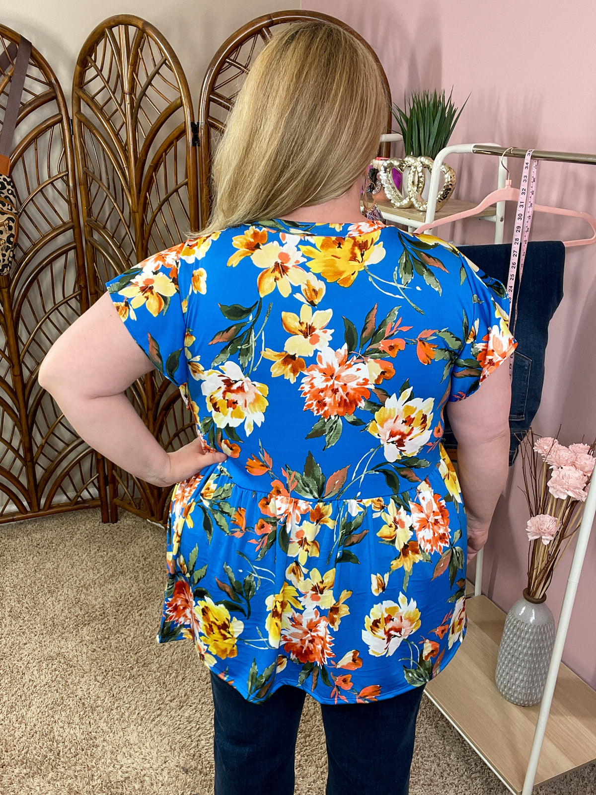 Polite and Polished Babydoll Top - Royal