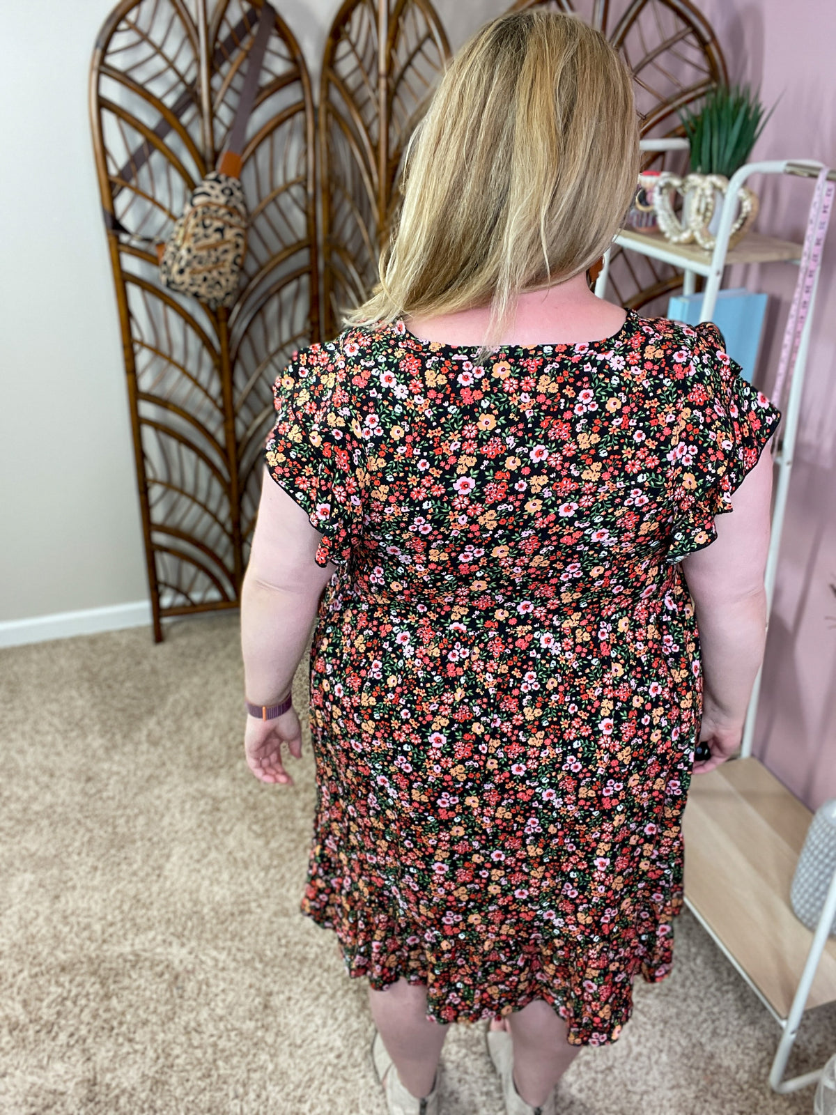 Sense of Me Dress - Black/Floral