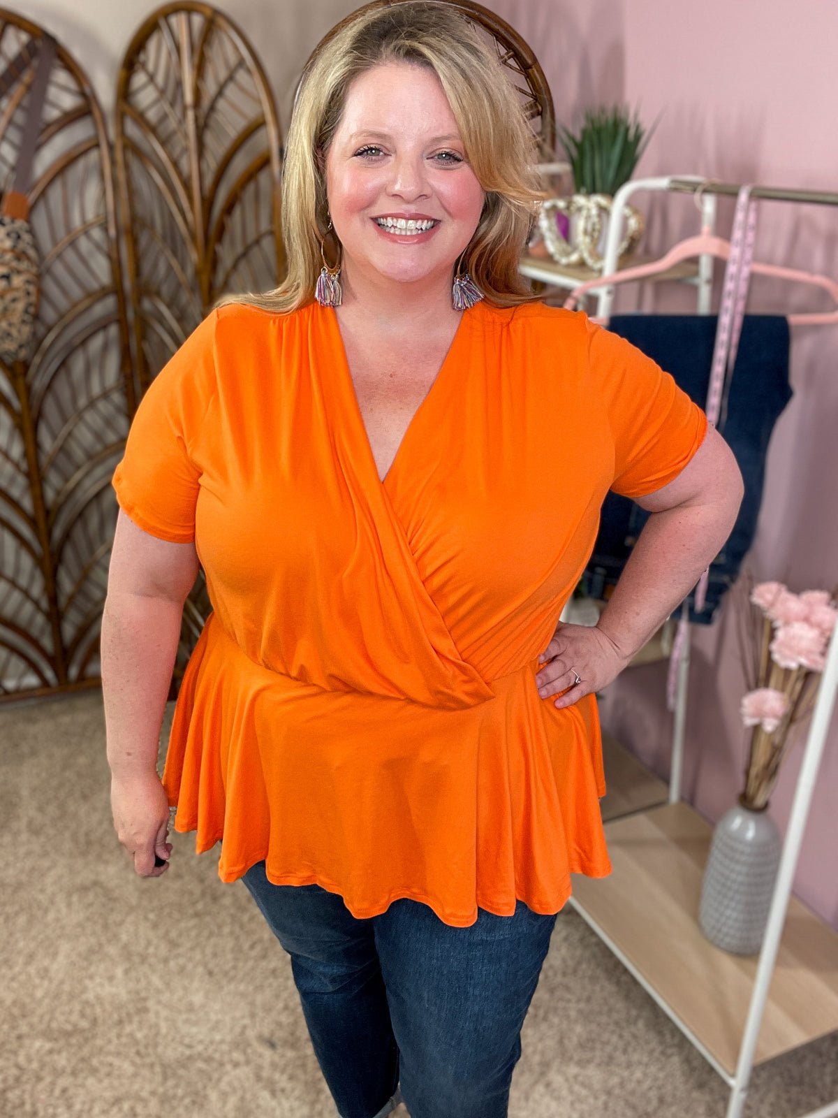 Wrapped Up Inside Top - Vols Orange