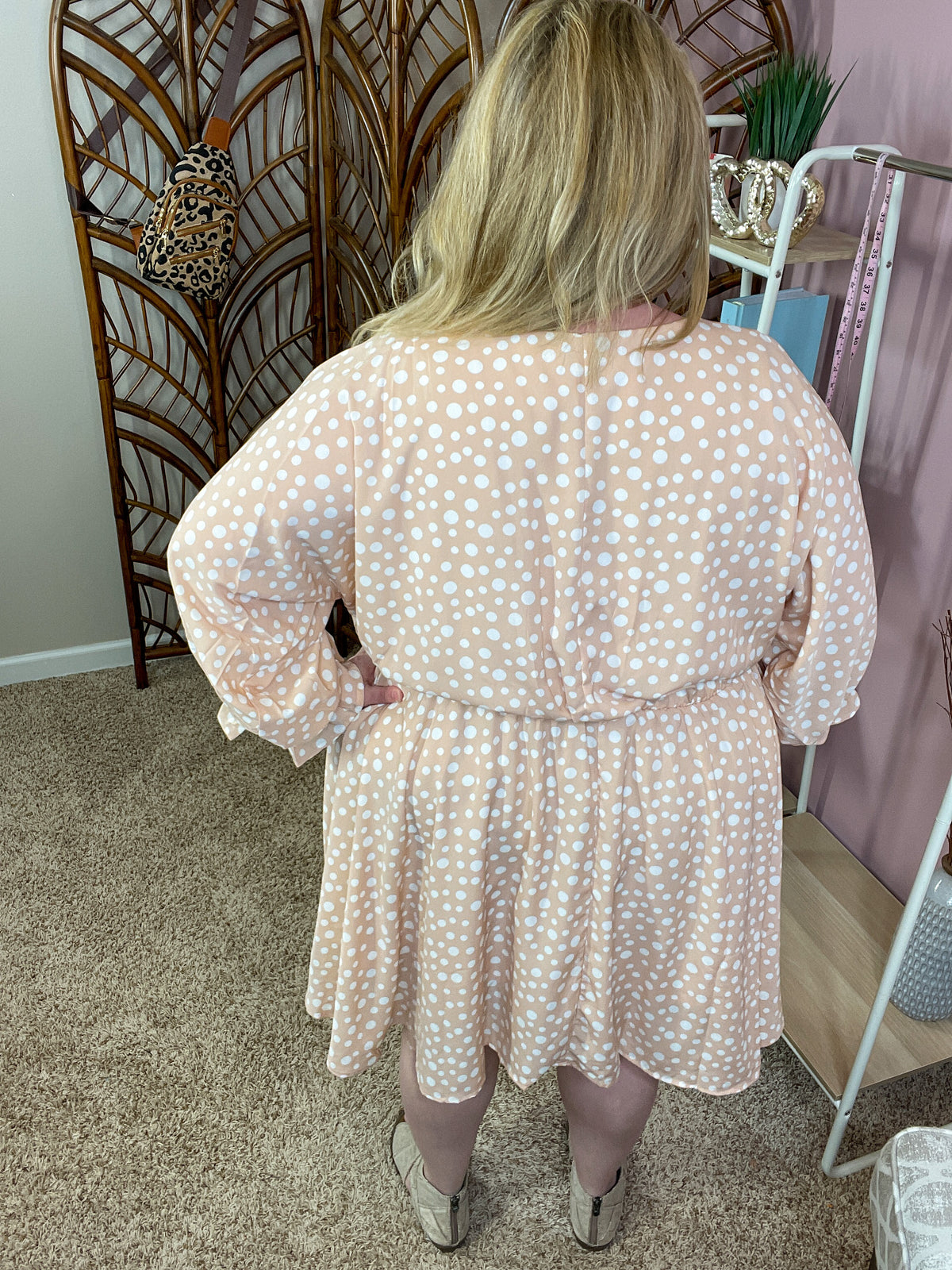 All Things Considering Babydoll Dress - Taupe
