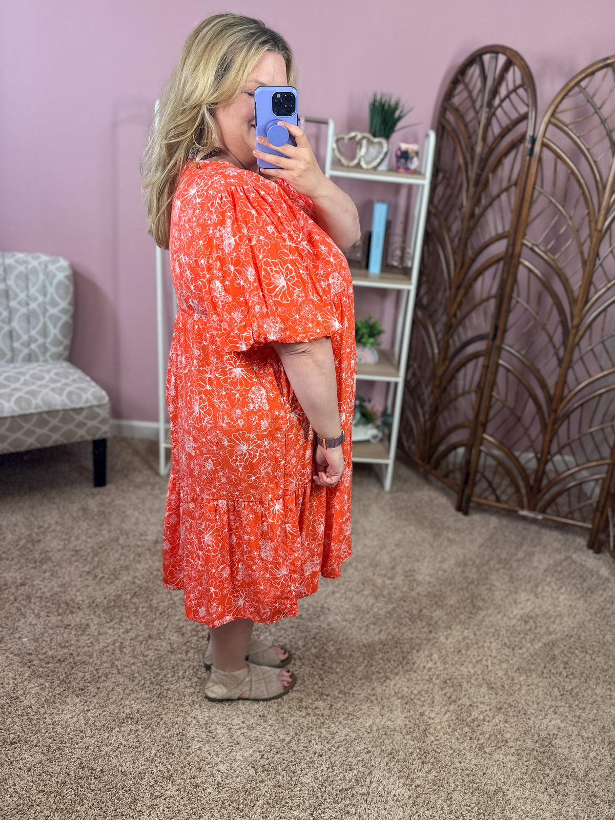 Joyous Occasion Dress - Coral Red