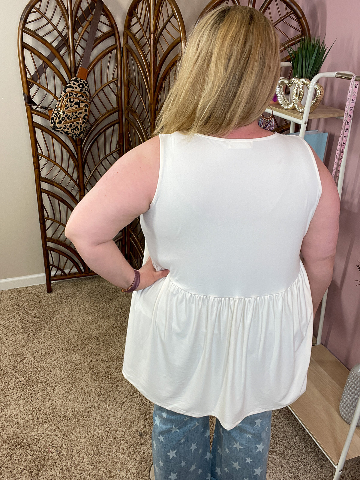 All of My Days Babydoll Tank - Cream