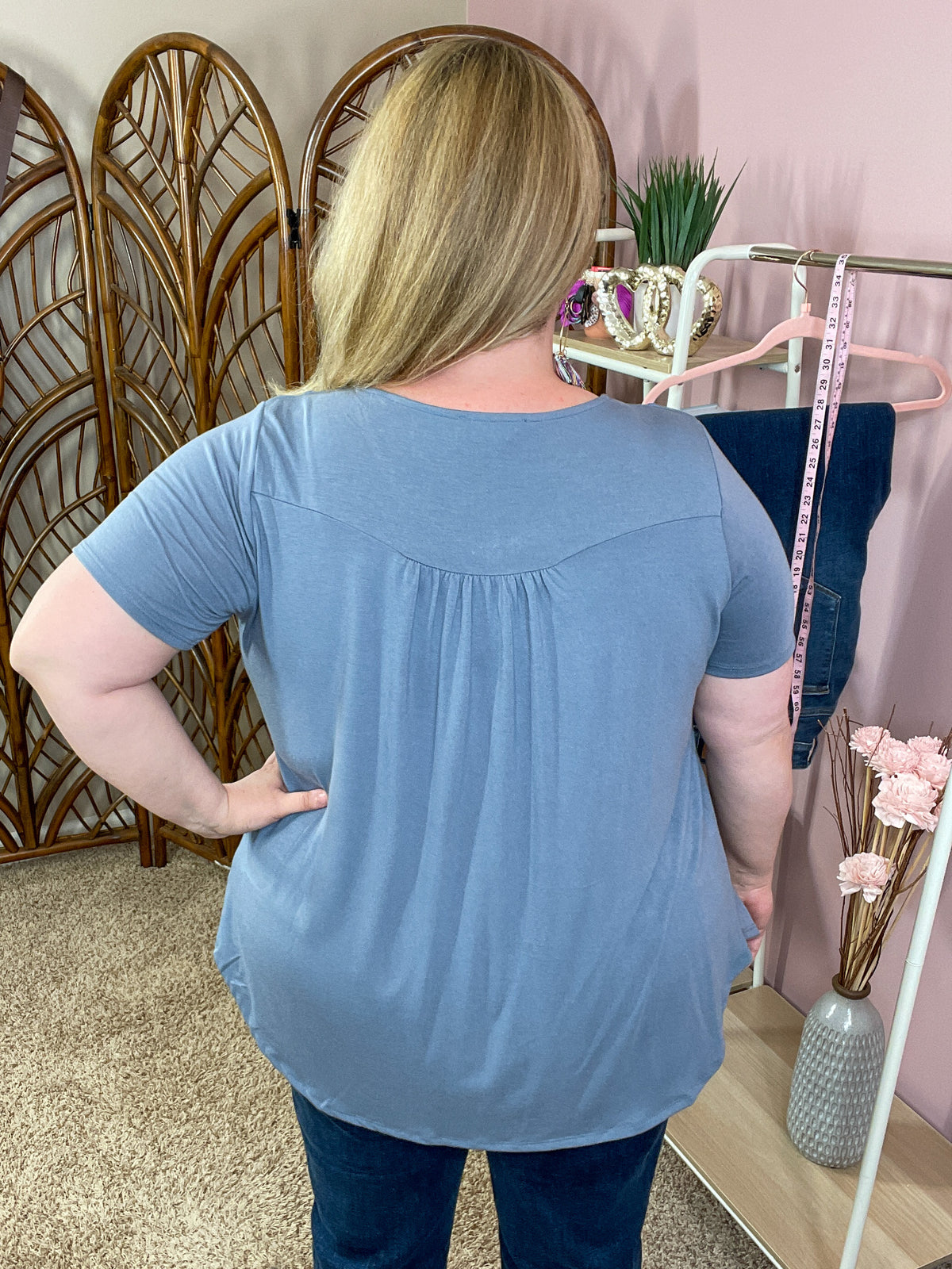 All About You Button Tunic - Cement