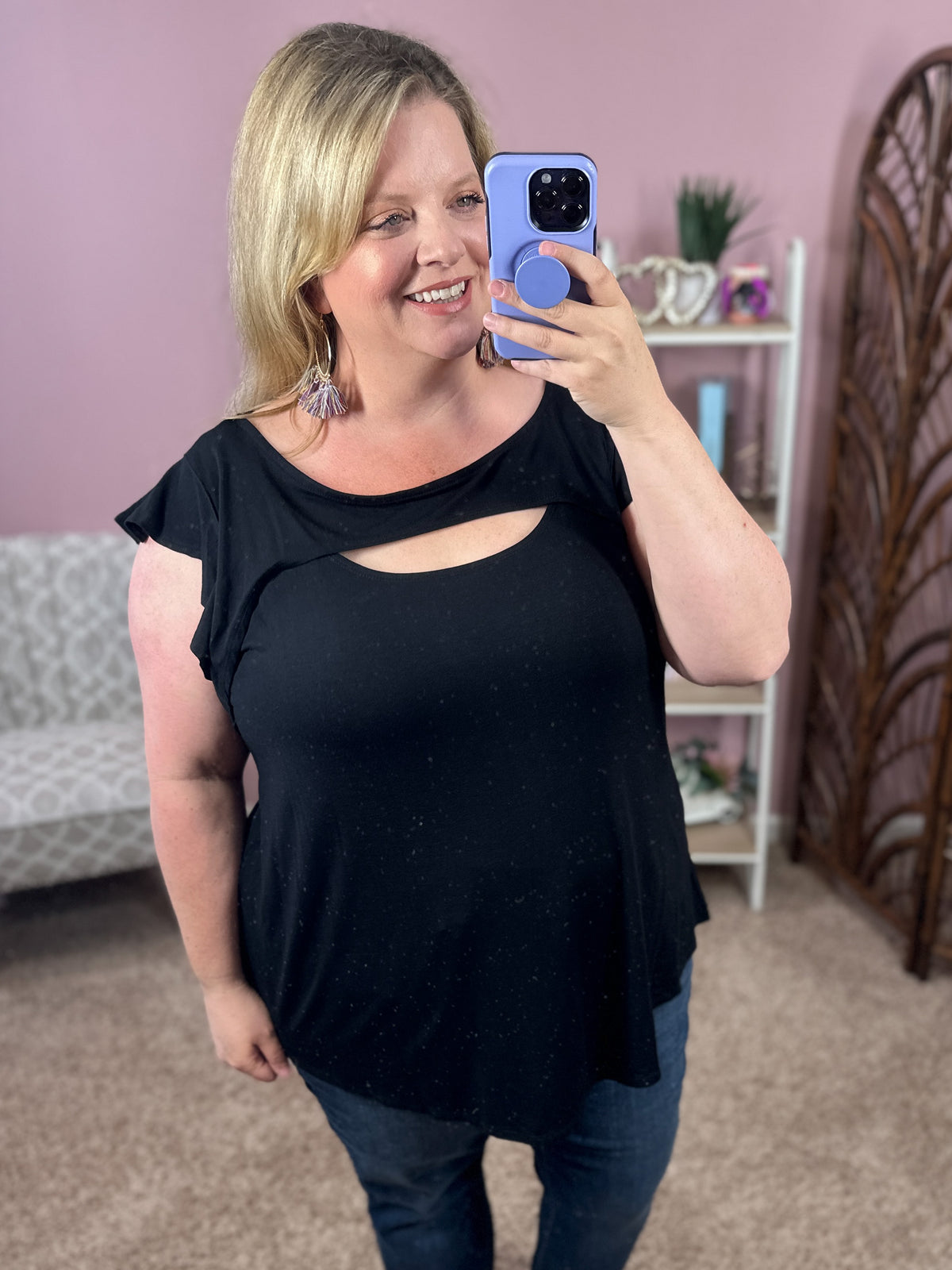 Casual Flirt Top - Black