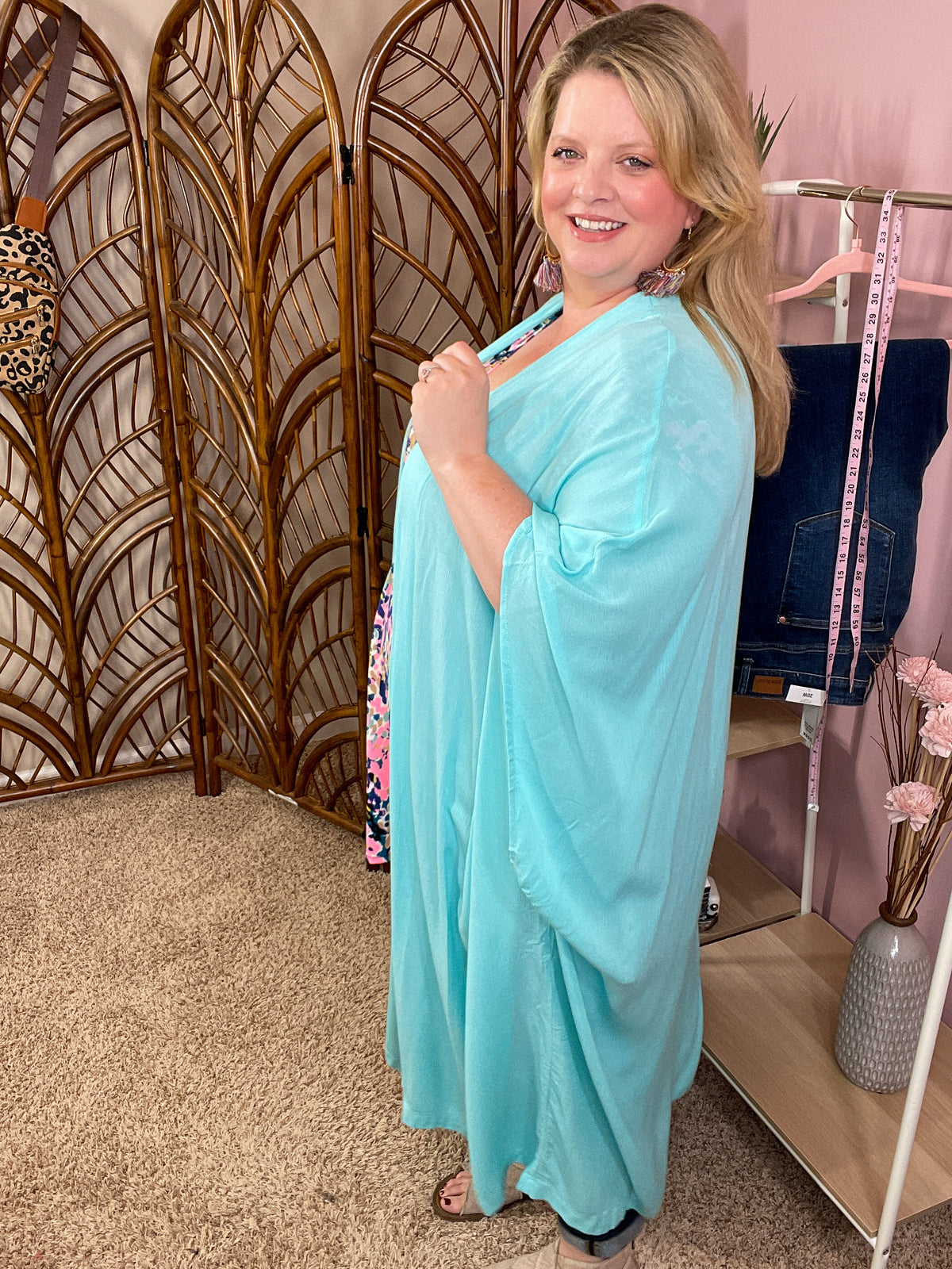 Greatest Lengths Maxi Kimono - Icy Blue