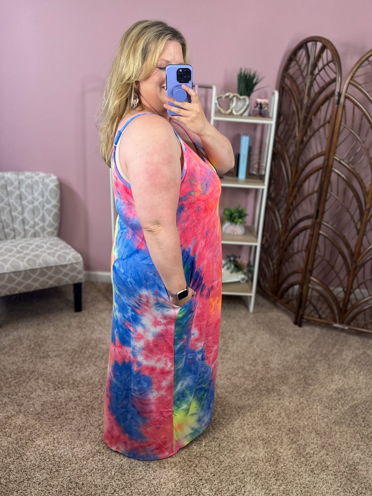 Show Your Colors Sleeveless Maxi Dress w/Pockets