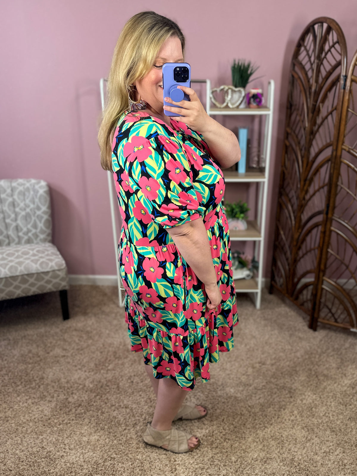 Find the Real Thing Tiered Dress - Tropical Floral