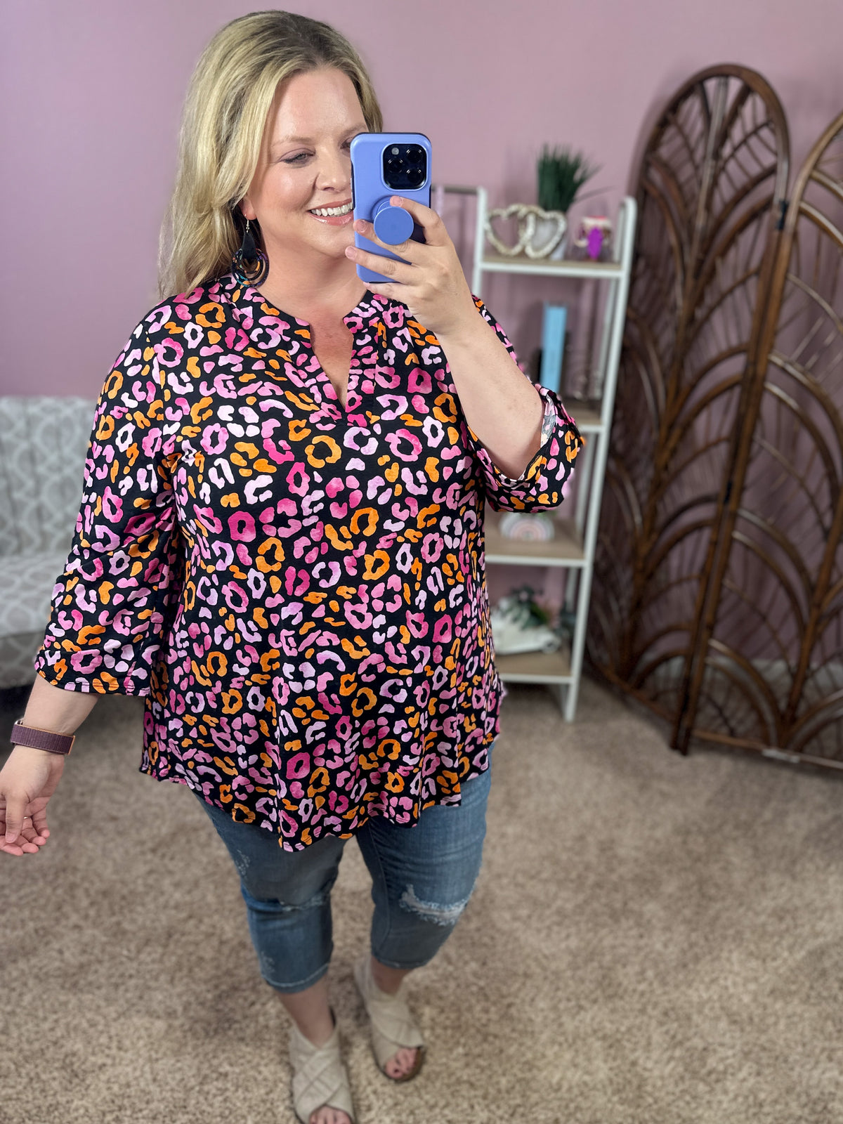 Always a Sure Thing Top - Neon Animal Print