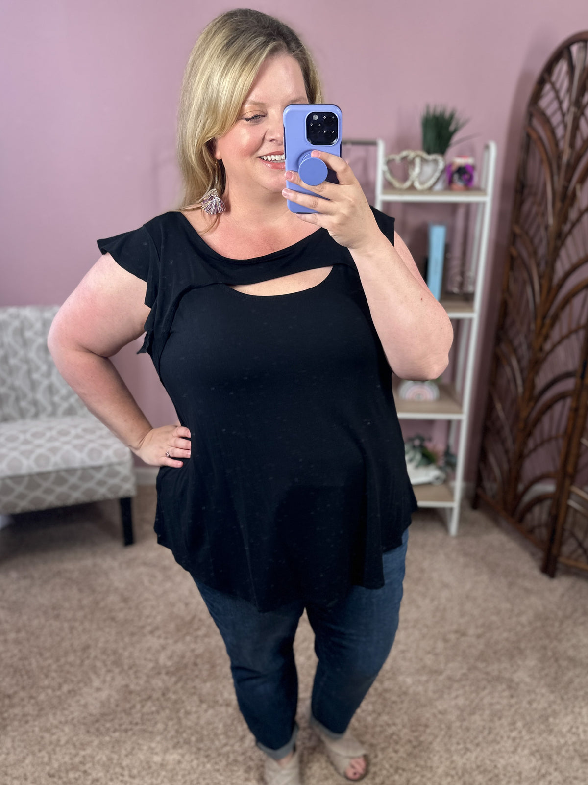 Casual Flirt Top - Black