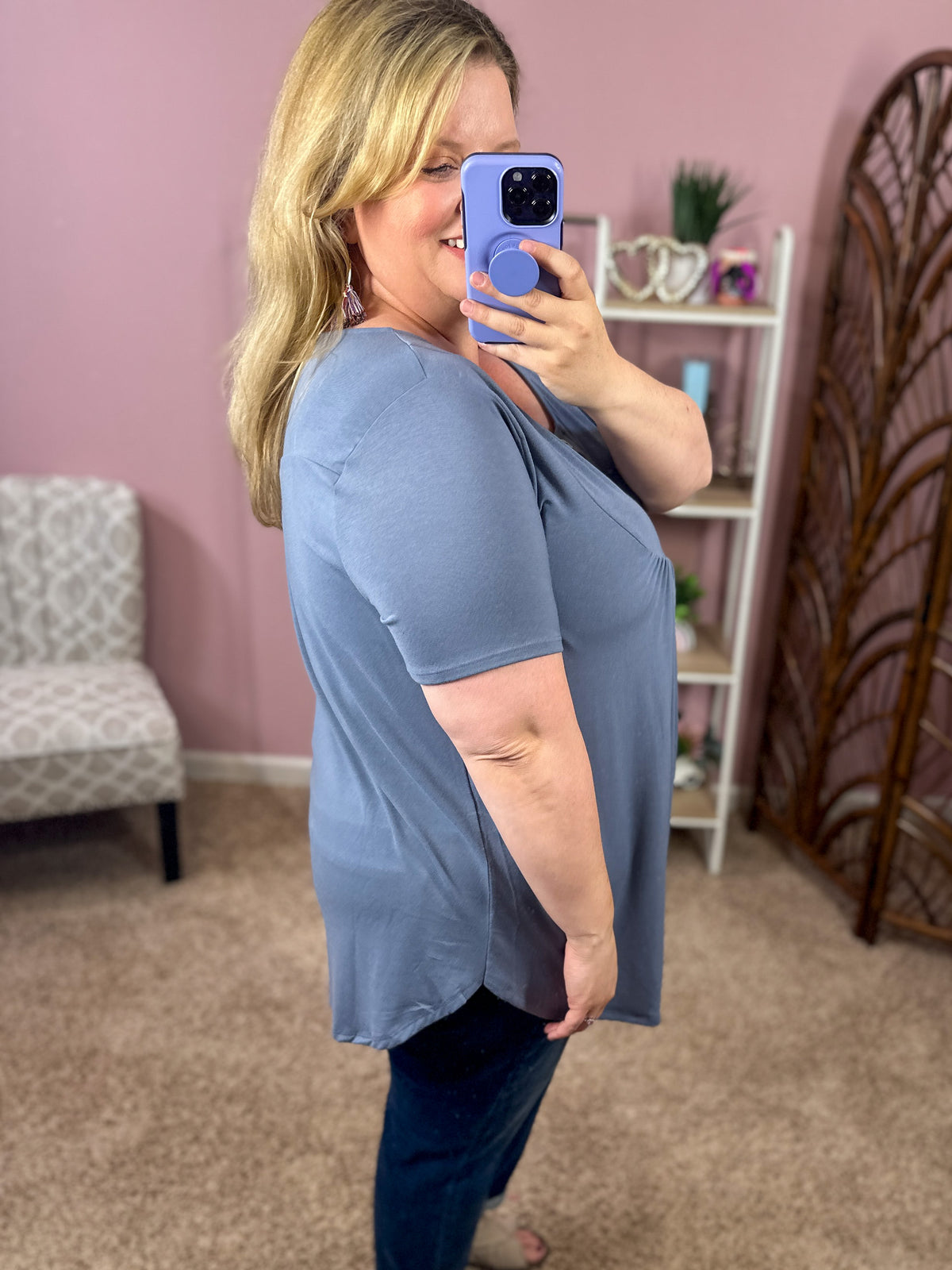 All About You Button Tunic - Cement