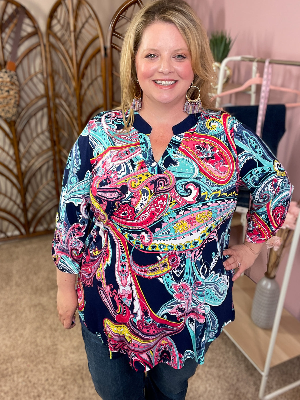 Always a Sure Thing Top - Navy Mix