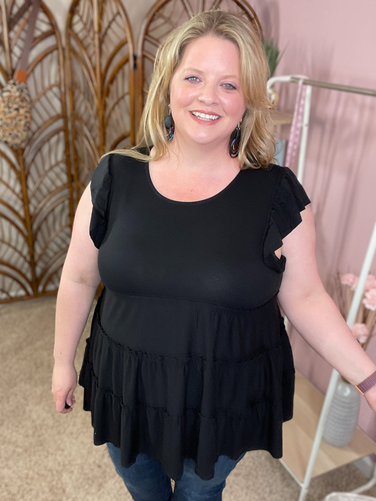 Simply the Best Tiered Top - Black